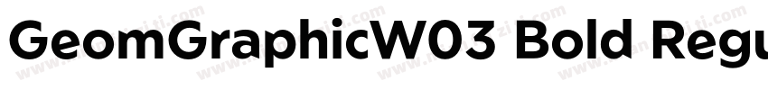GeomGraphicW03 Bold Regular字体转换